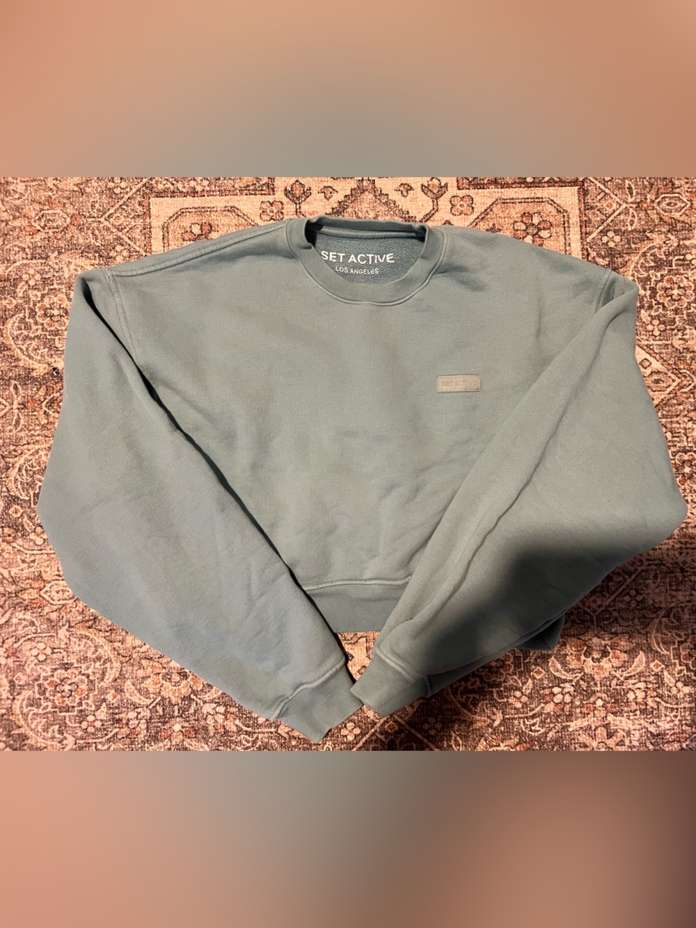 SET Active Crewneck Sweatshirt in Sage Green